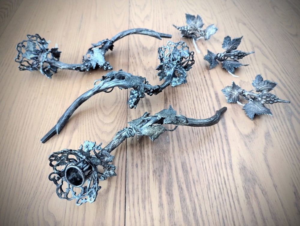 Original Replacement Pieces for 19th Century Silver Plated Candelabra...