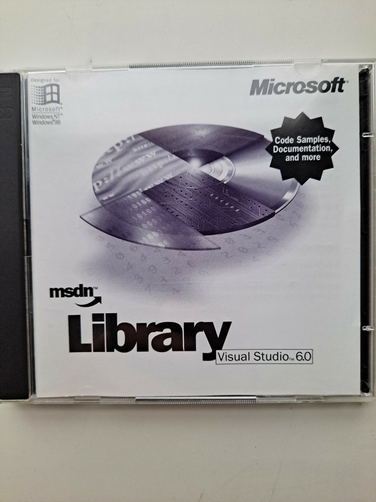 Microsoft MSDN Library Visual Studio  6.0 Two CD Set for Windows98 Windows NT
