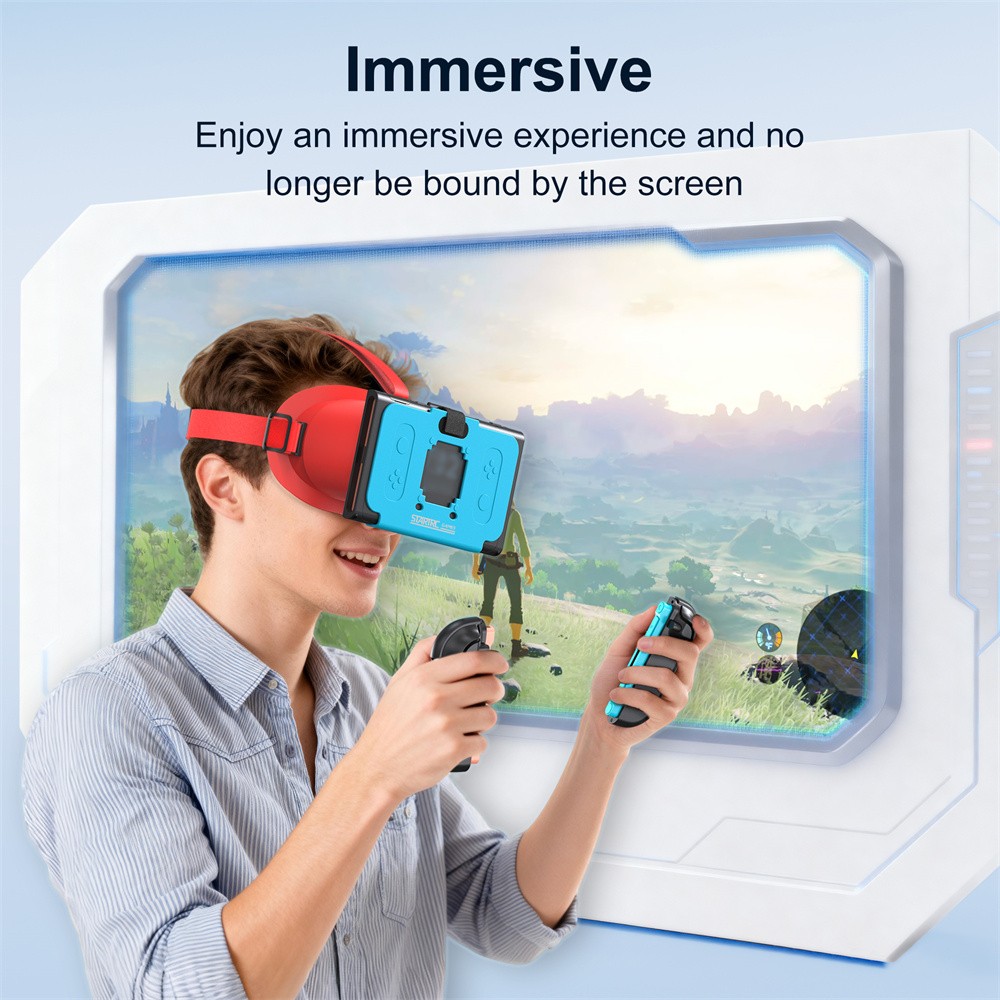 VR Headset for Nintendo Switch 2 Games Console Model 3D Reality Glasses