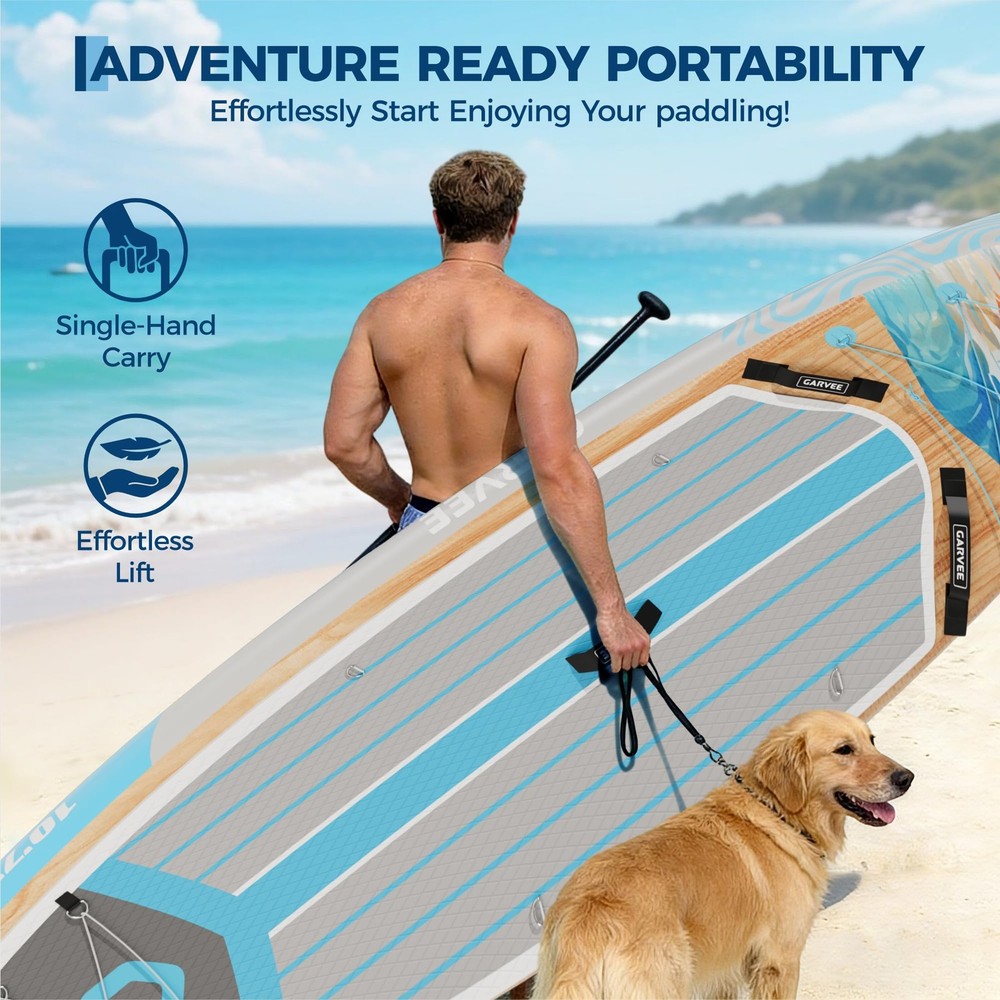 Inflatable Stand Up Paddle Board 10' 6" with Premium SUP Paddle Board Accesso...