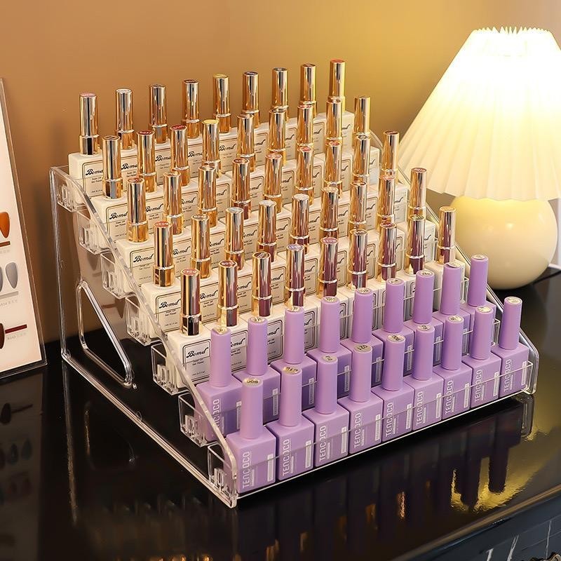 Transparent Nail Polish Display Rack, 1 Count Multi-layer Nail Polish Glue Stora