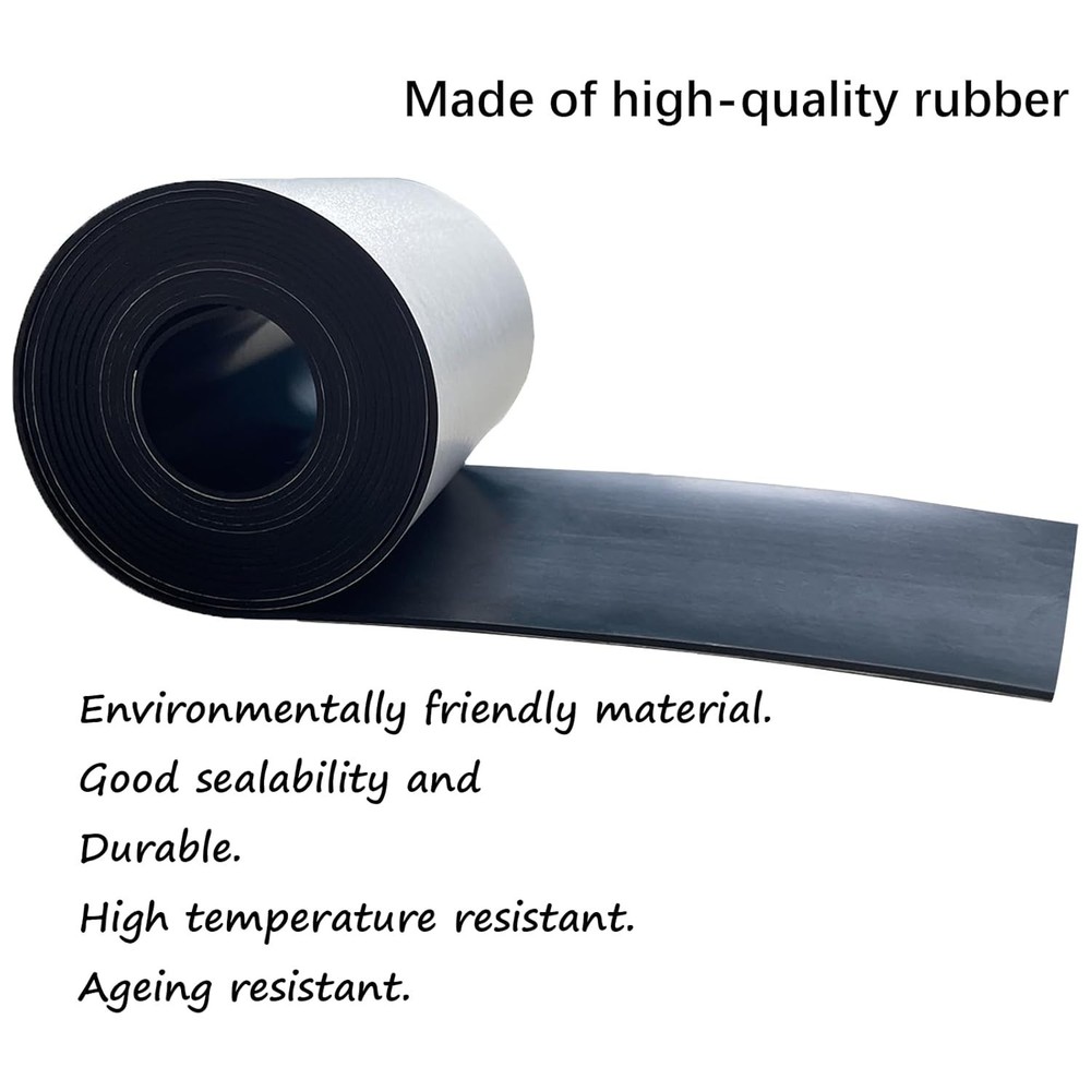 Solid Rubber Sheet Rolls Strips 1/16 .062" Thick X 4" Wide X 10'Long Solid Ru...