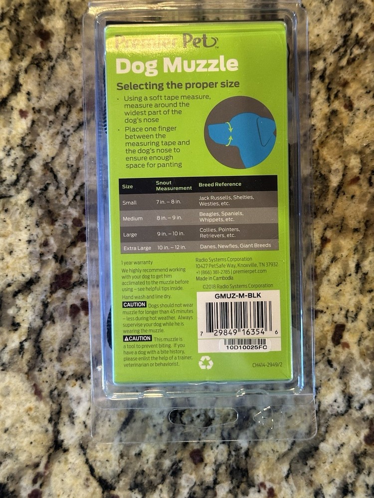 Premier Pet Dog Muzzle for Medium Dogs-Allows Panting-Adjustable