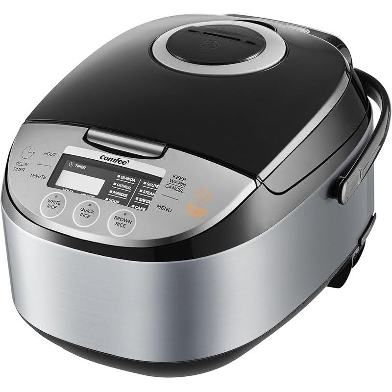 Fuzzy Logic Rice Cooker Multi-Functional 6 Cup Programmable Fast Cook Steamer US