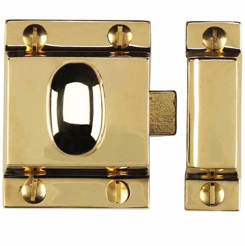 Unlacquered Brass "Eloise" Cabinet Latch