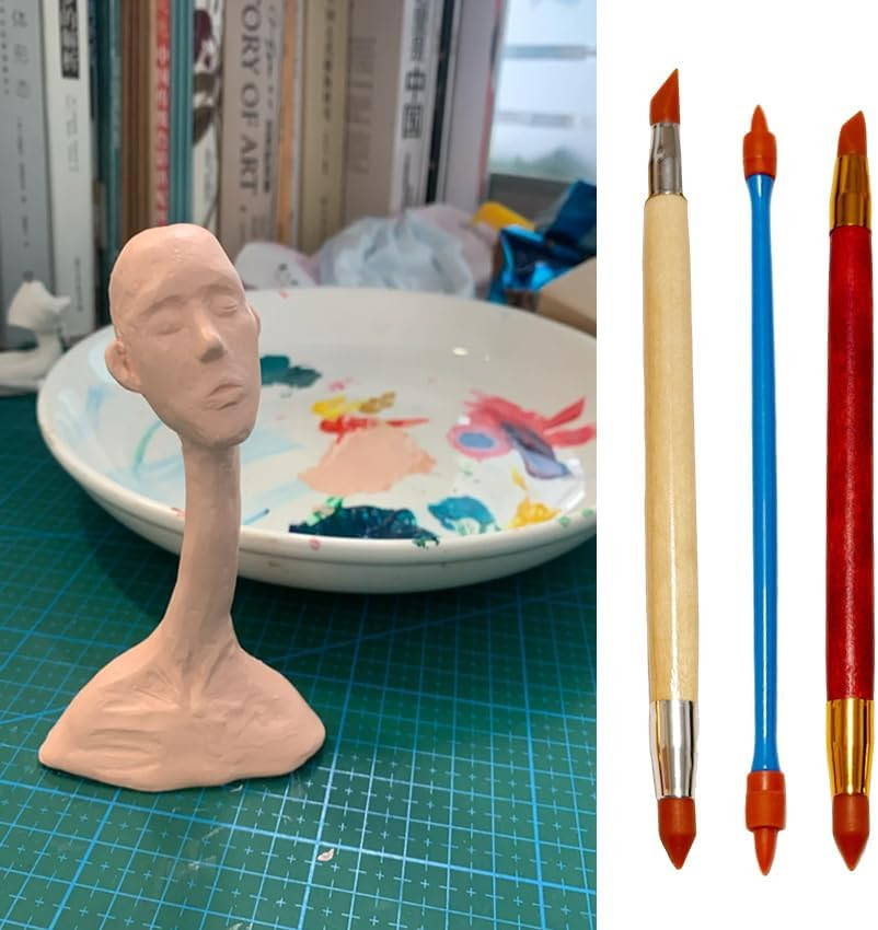Polymer Clay Tools, Modeling Dotting Tools, Silicone Clay Sculpting Tool, Air Dr