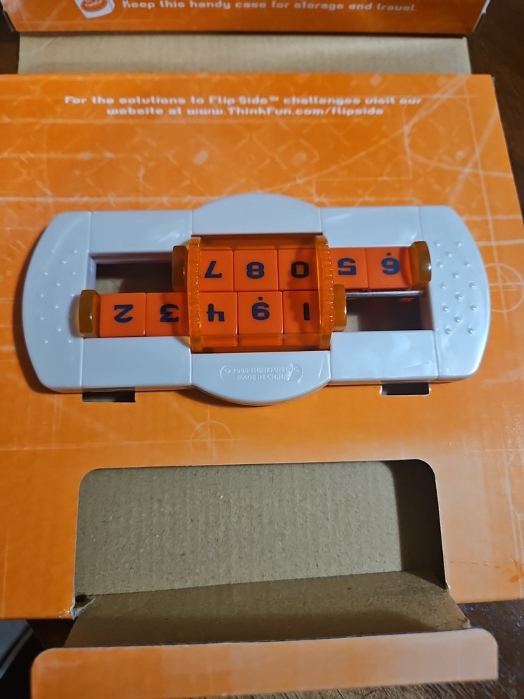 Flip Side Brain Teaser Challenge Game ThinkFun w/ Box Vintage Rare