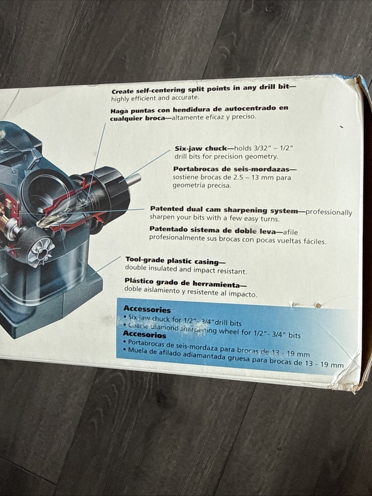 Drill Doctor 400 Drill Bit Sharpener Blue Plastic with Case