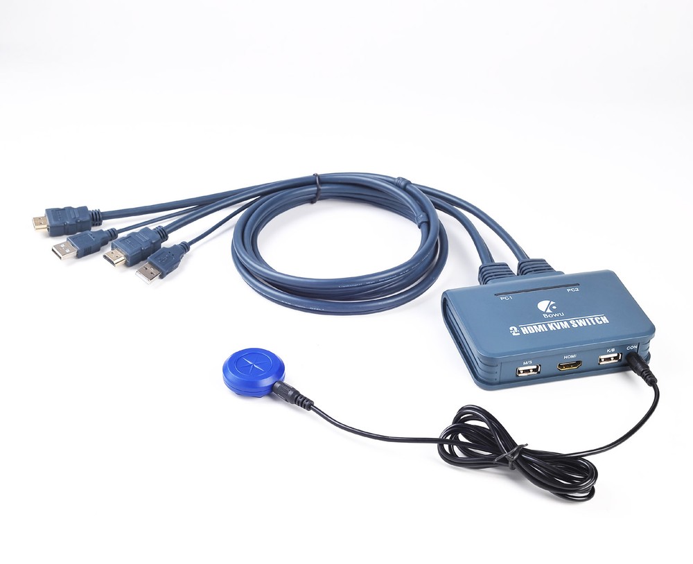 Dual Port HDMI-compatible KVM USB Switch Switcher a Single Console f 2 Computer
