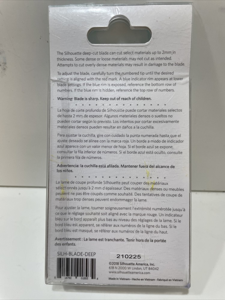 Silhouette Deep Cut Blade for Silhouette Curio
