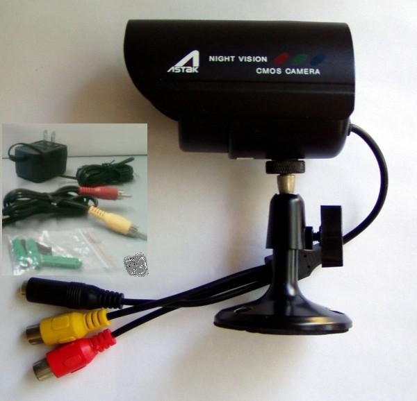 Wired Surveillance IR  Camera + 100FT Cable + Power Supply Complete