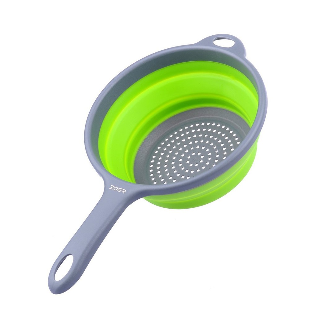 ZOER Kitchen Foldable Pasta Strainers,Collapsible Colanders with Handles,Spac...