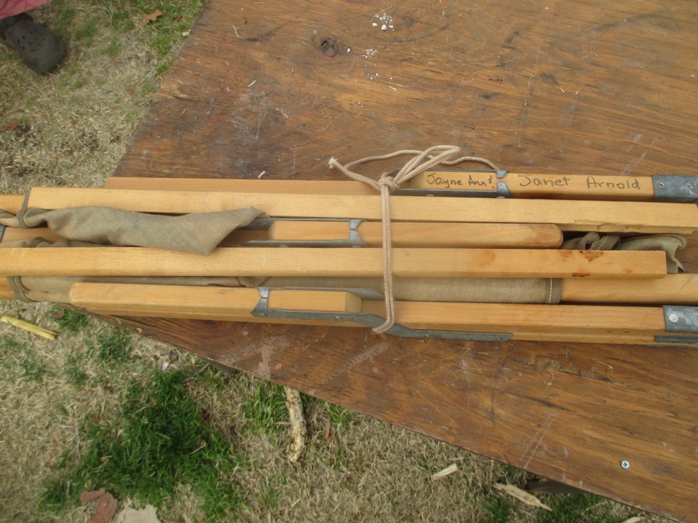 tucker vintage army cot wood