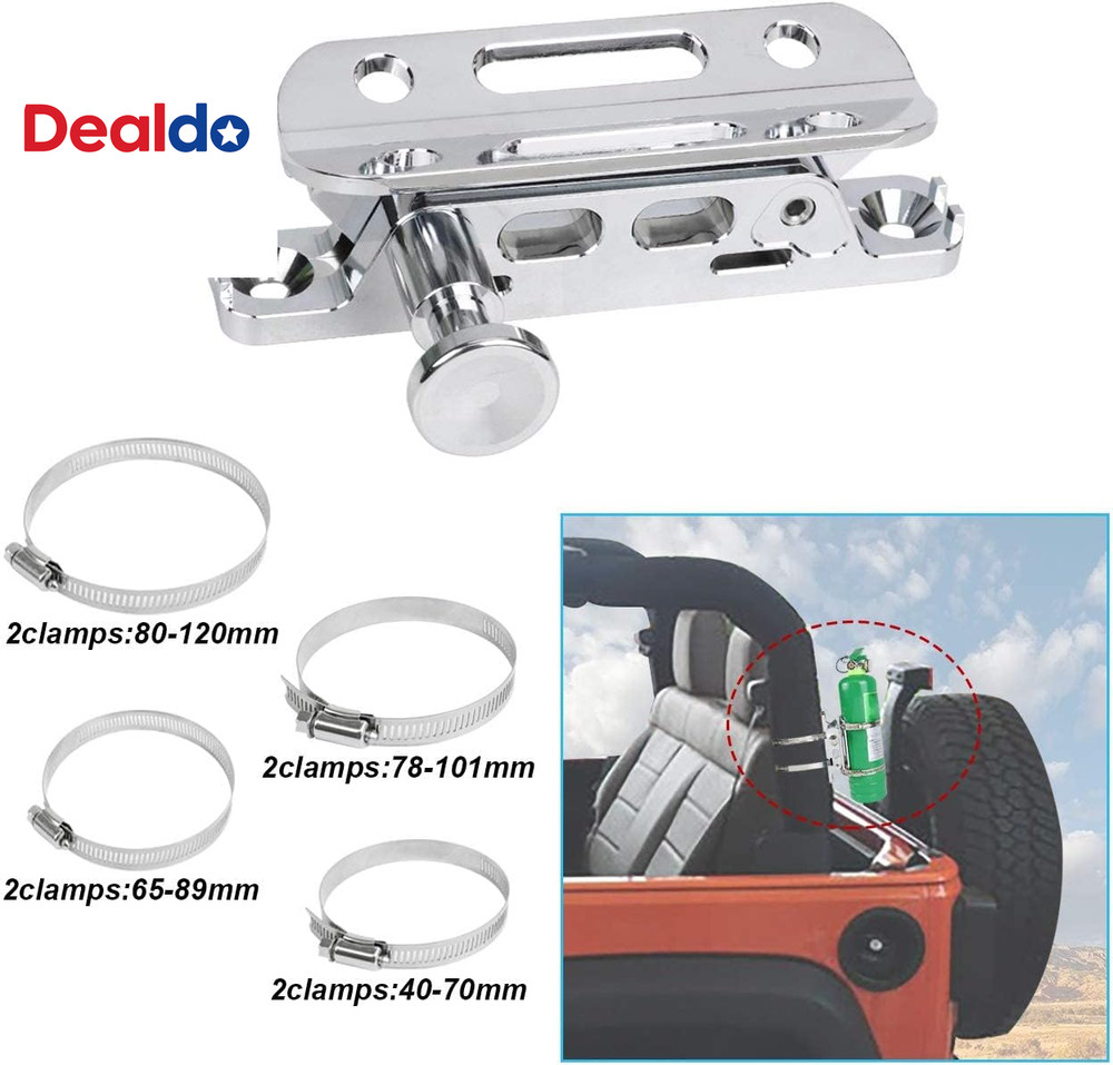 Chrome Quick Release Fire Extinguisher Mount Roll Bar Extinguisher Mounting Brac