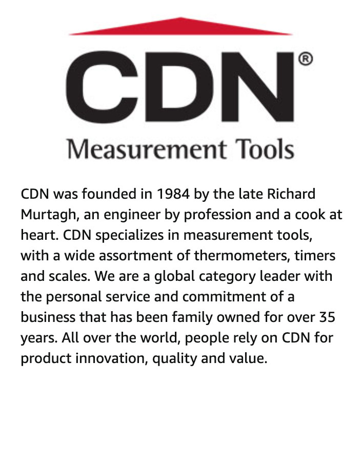 CDN Waterproof Thin Tip Thermometer,White 3.5" Stem