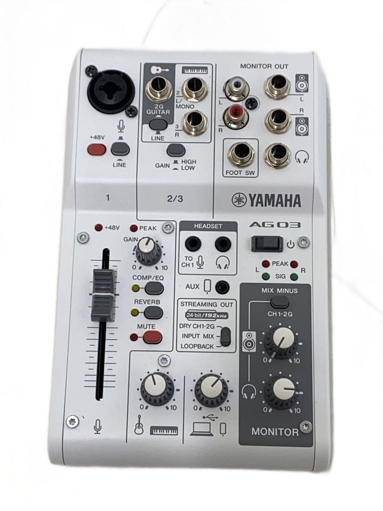 Yamaha Mixer Ag03 Webcast Audio Interface Instrument Peripherals Used