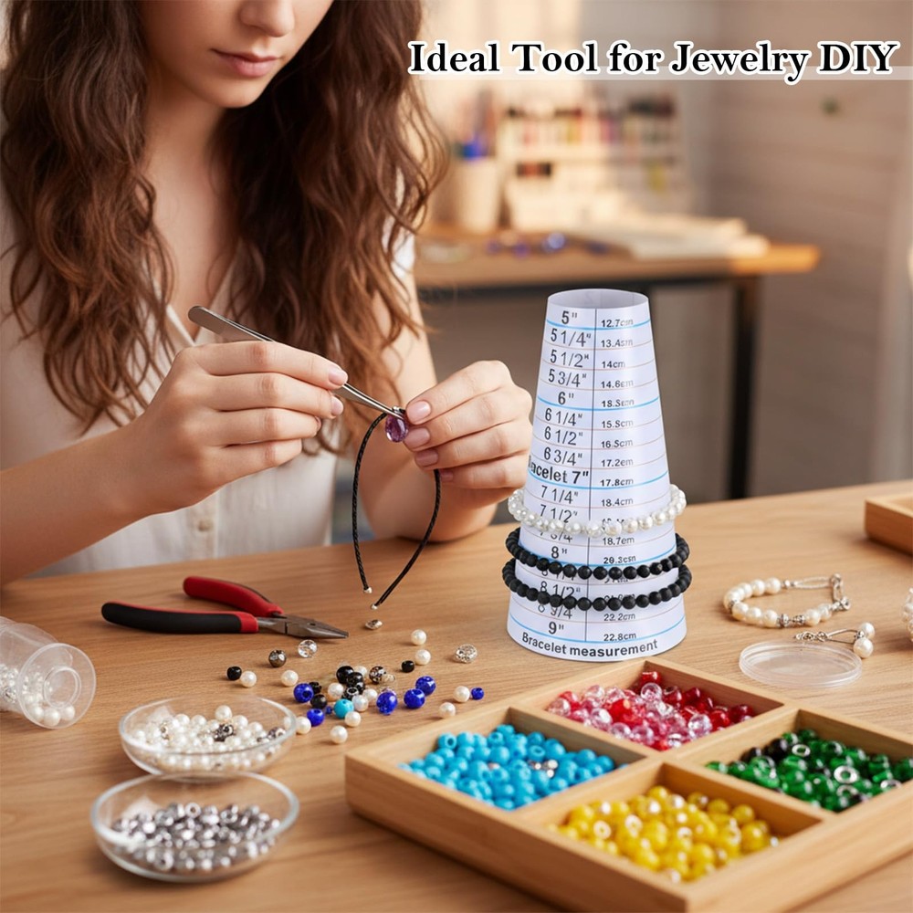 2 Pcs Bracelet Mandrel and Bracelets Sizer