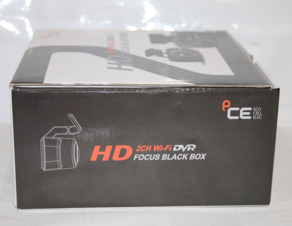 eCell e-Focus 2CH Night Vision Dash Cam w/Separate Main Device & Smartphone Link