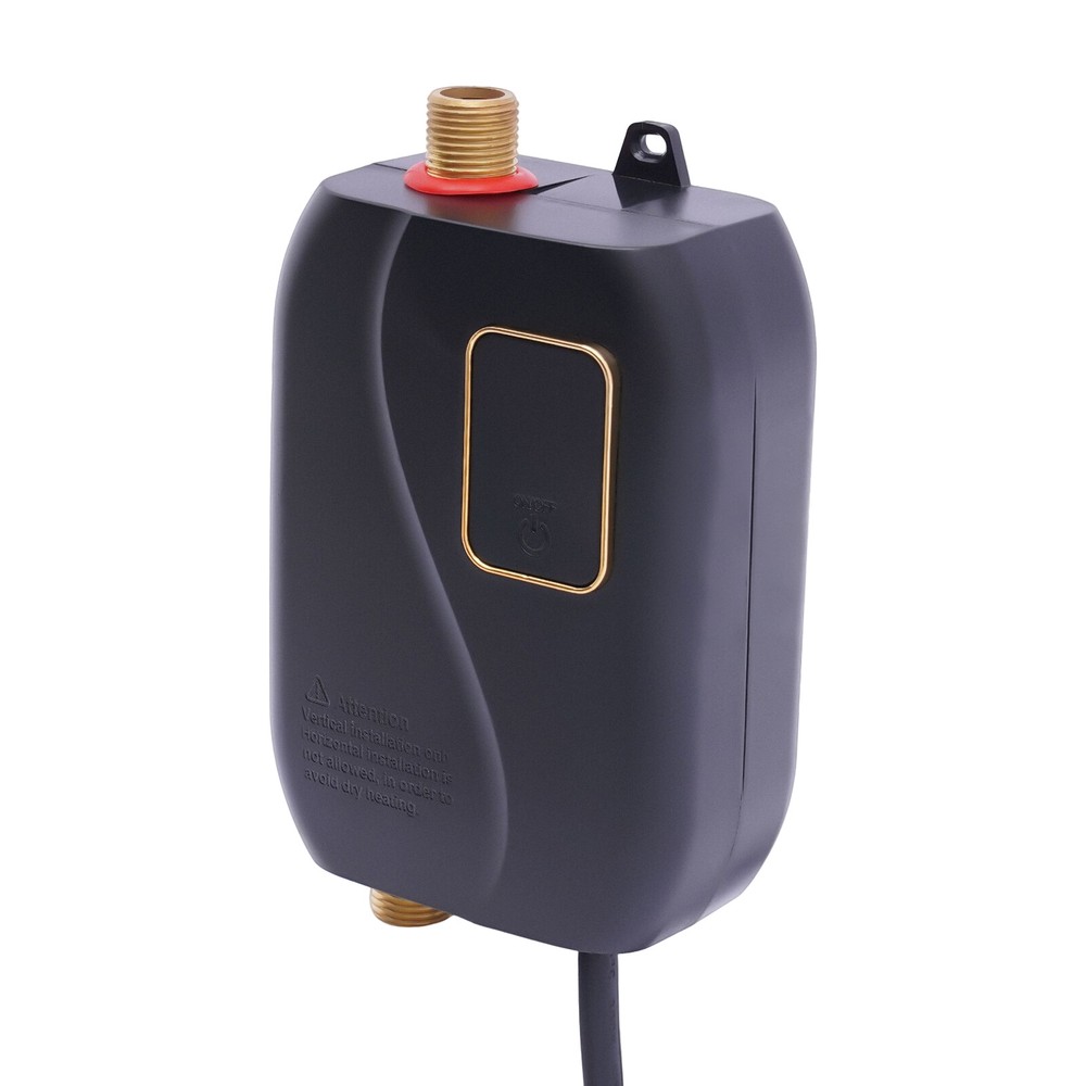 3000W Instant Mini Water Heater, IPX4 Waterproof, 68-122°F, Overheat Protection
