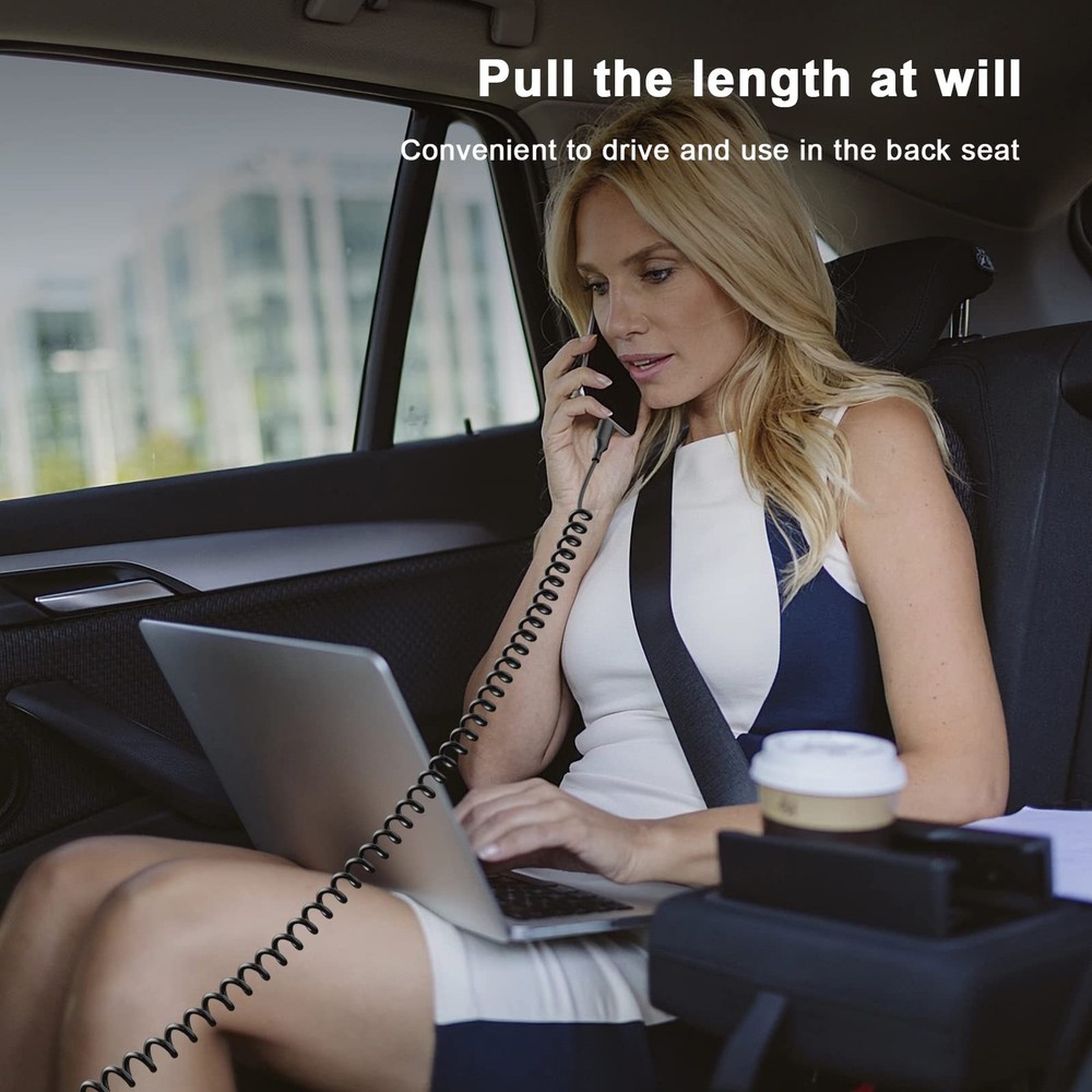 USB Type C to Lightning Cable 6FT 2Pack, [Apple MFi Coiled-USB C, black