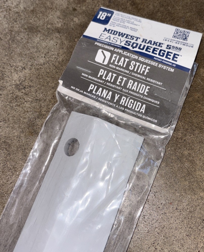 Midwest Rake 18” 79853 Squeegee Blade, Flat Stiff
