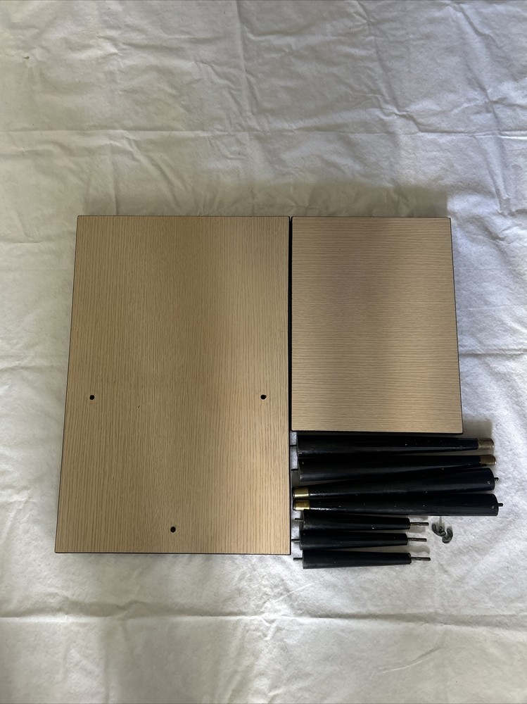 Atomic Era Mid Century Modern Laminate Two-Tier End Table Laminate Step•Brass