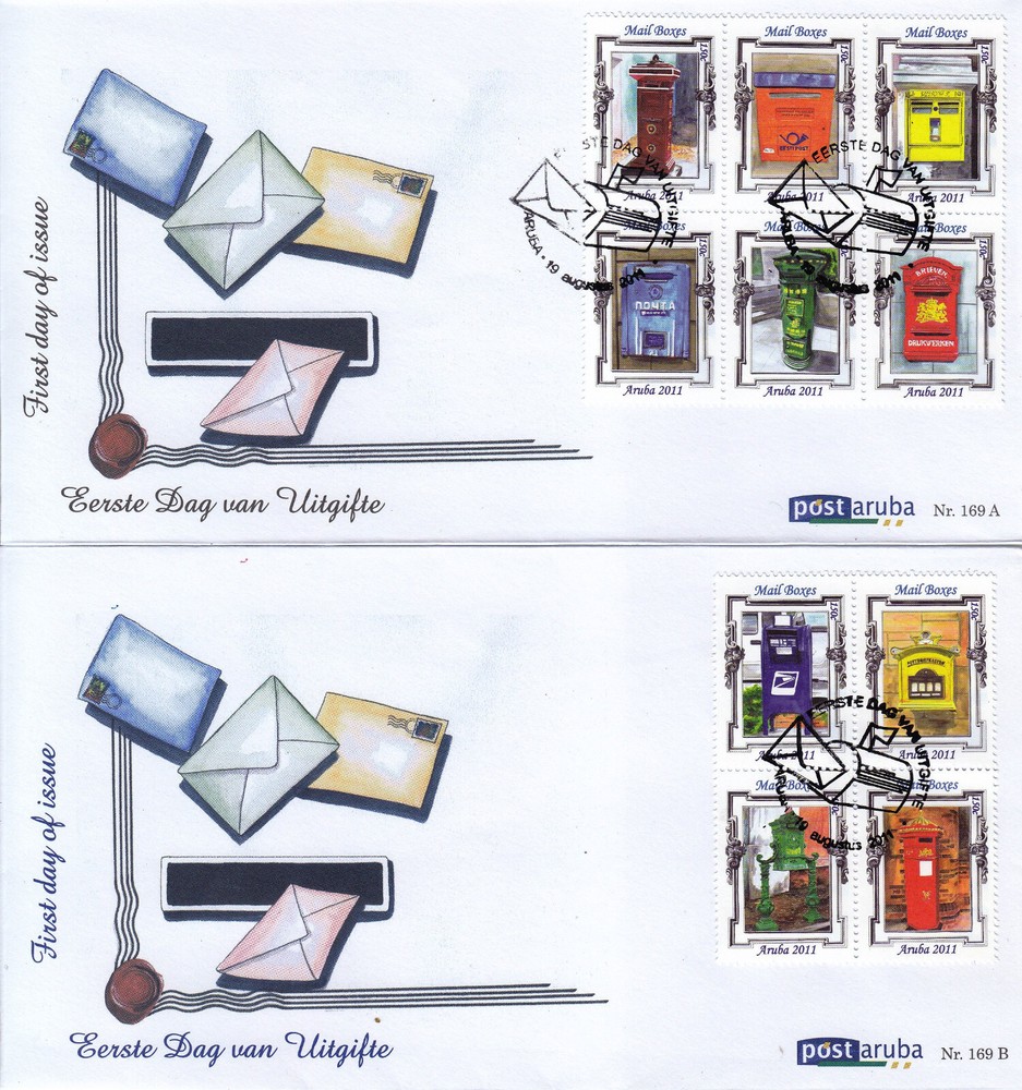 Arubu Issue FDC 2011 (169) Mail Boxes