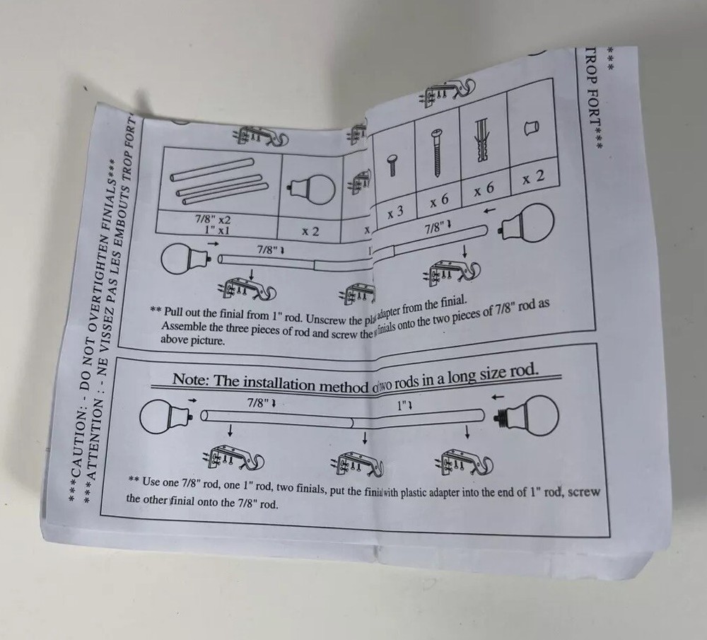 Pole Extensions Brackets (2) Count Open Package with Setting Screws