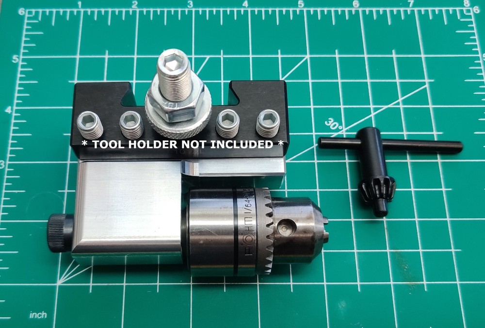 Chuck Drilling Holder for Lathe Quick Change Tool Post - Fits Aloris AXA