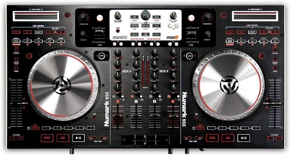 Numark NS6 Professional 4-Channel DJ Controller Touch-sensitive illuminate Mixer