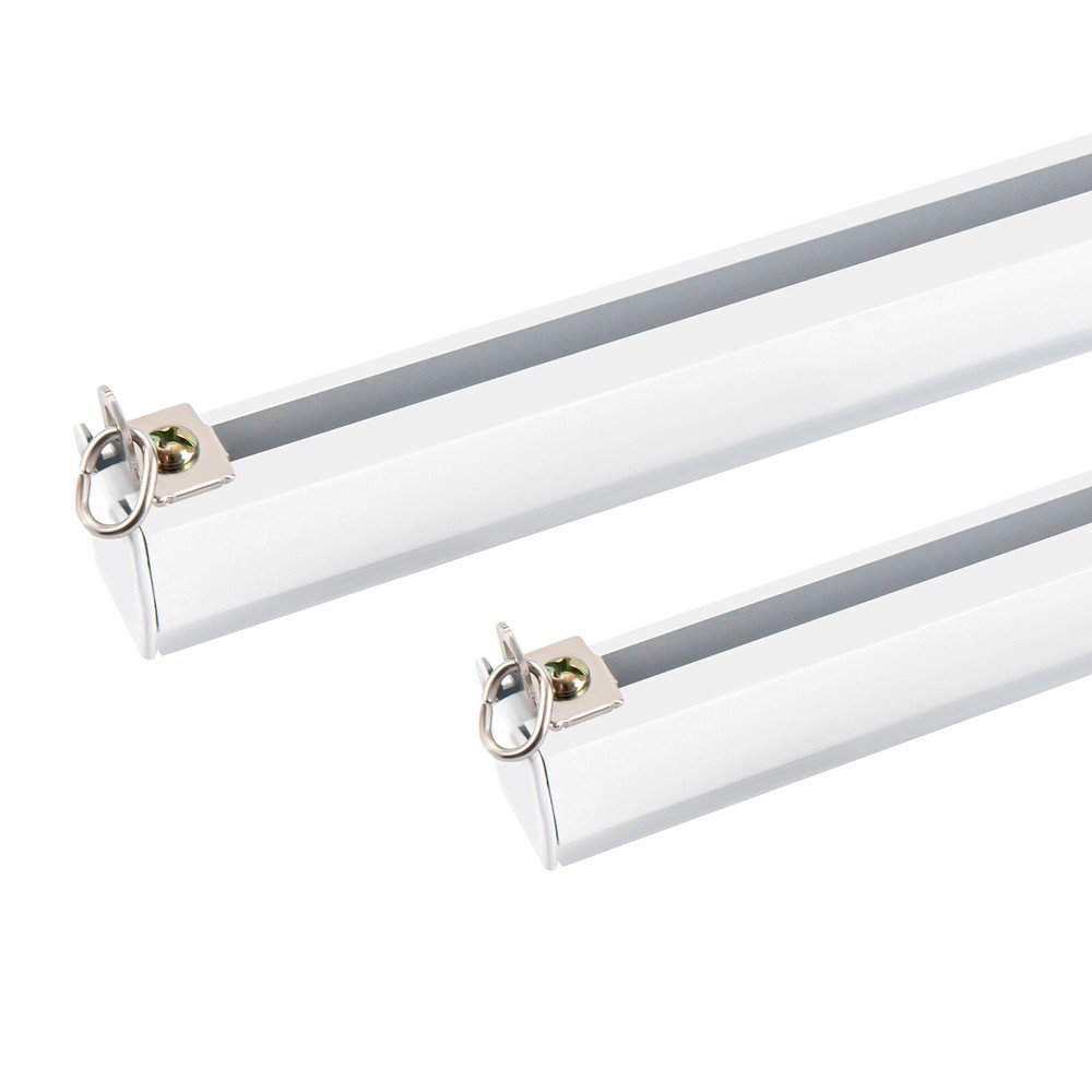 12ft-18ft Ceiling Curtain Track Set Ceiling Mount Room Divider Rail with Hooks