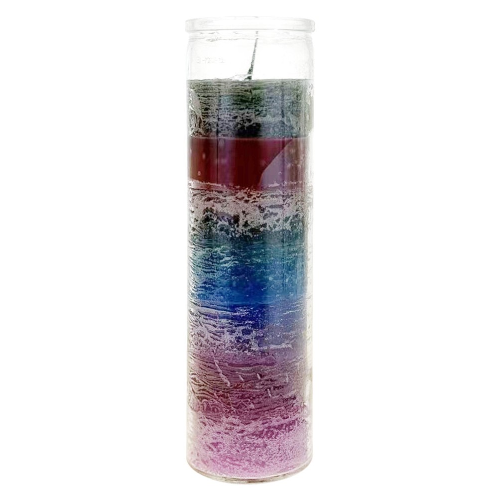 Mega Candles - Unscented 2"x 8" Tall Prayer Container Candle - Assorted, 3PCS