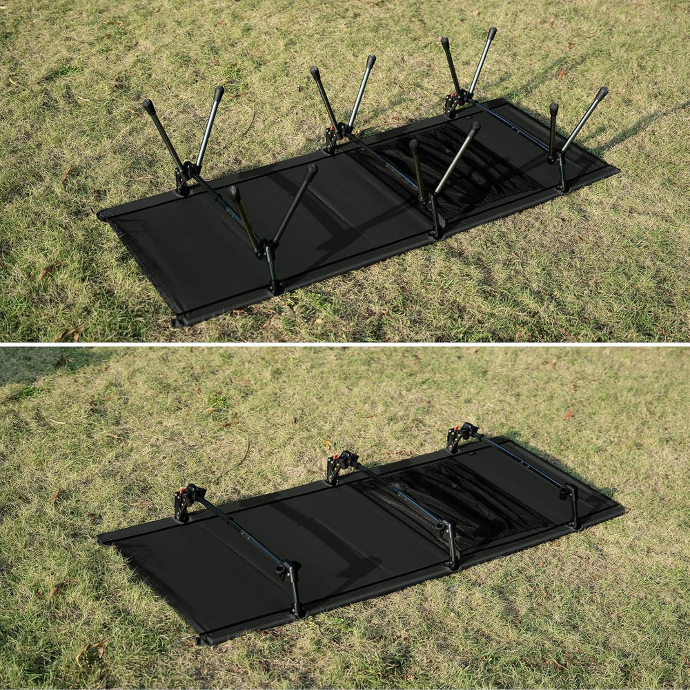 SUPRANUBIS Adjustable Camping Cot, 330Lbs Support, Lightweight & Portable Bed