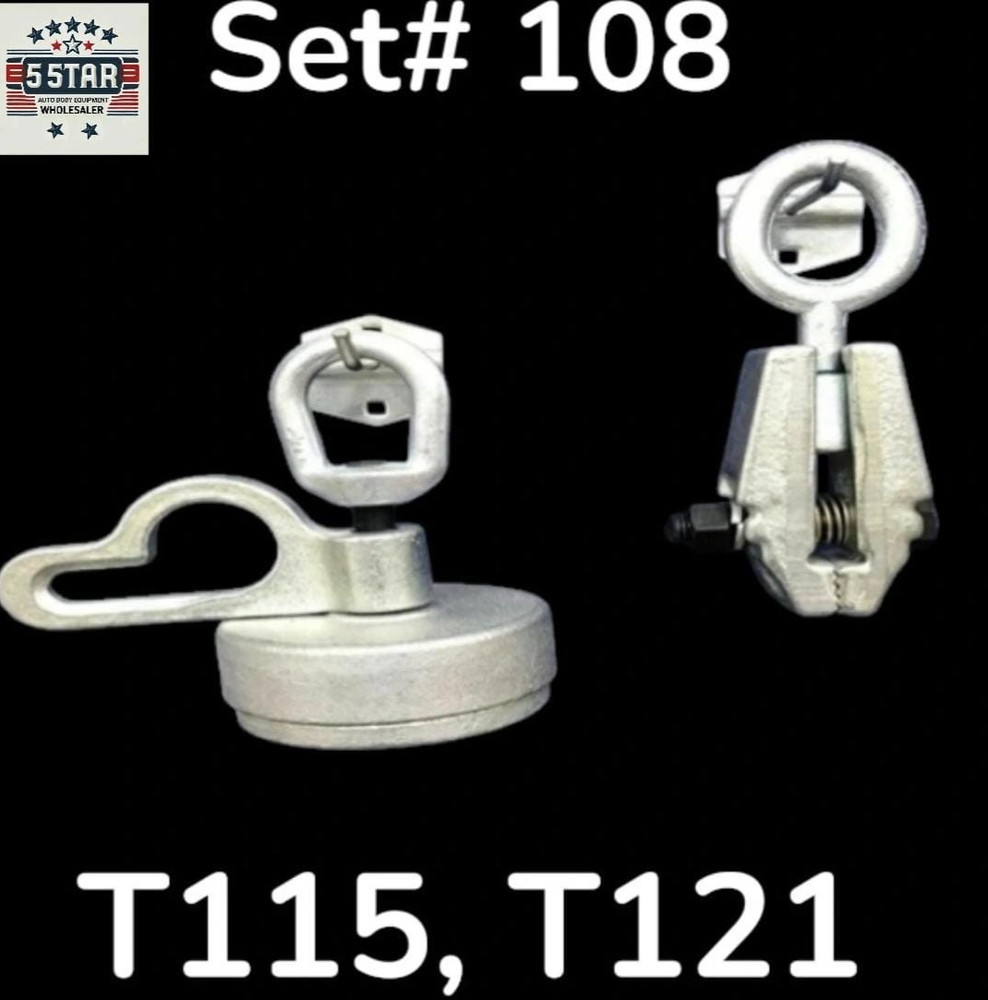 Set#108 MOClamp Style Strut Tower Puller+Jr pulling Clamp AutoBody Frame Machine