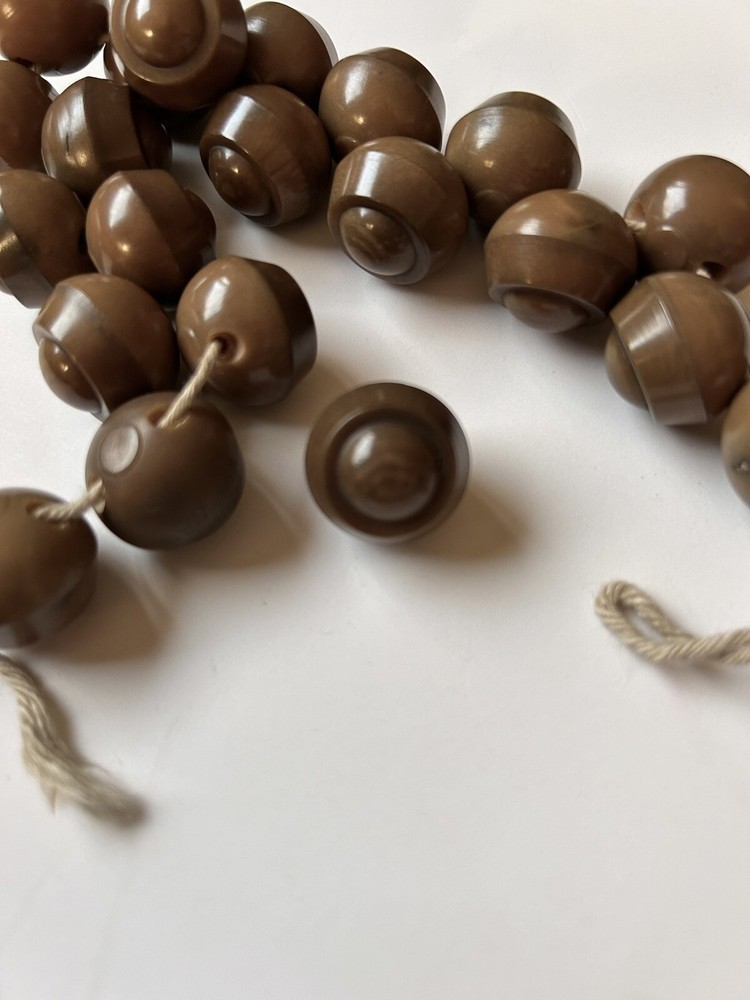 Vintage - 21 Round Ball Plastic Coat Buttons