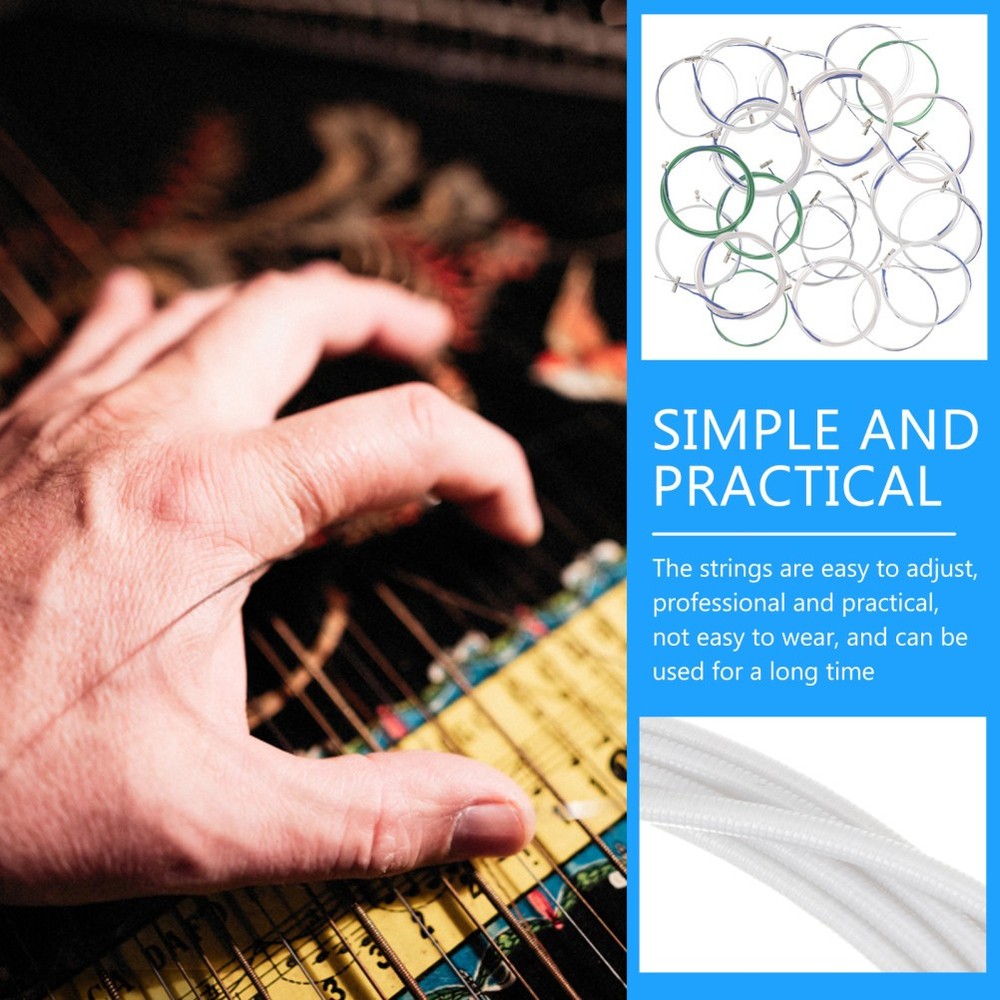 21 Pcs Black Nylon String Guzheng Replacement Strings Hanging Wire