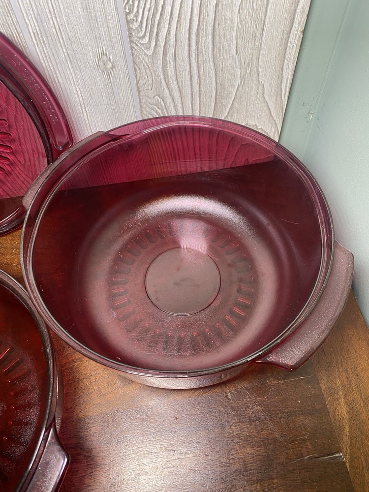 Tupperware TupperWave Stack Cooker Microwave Steamer 5 Pieces Cranberry
