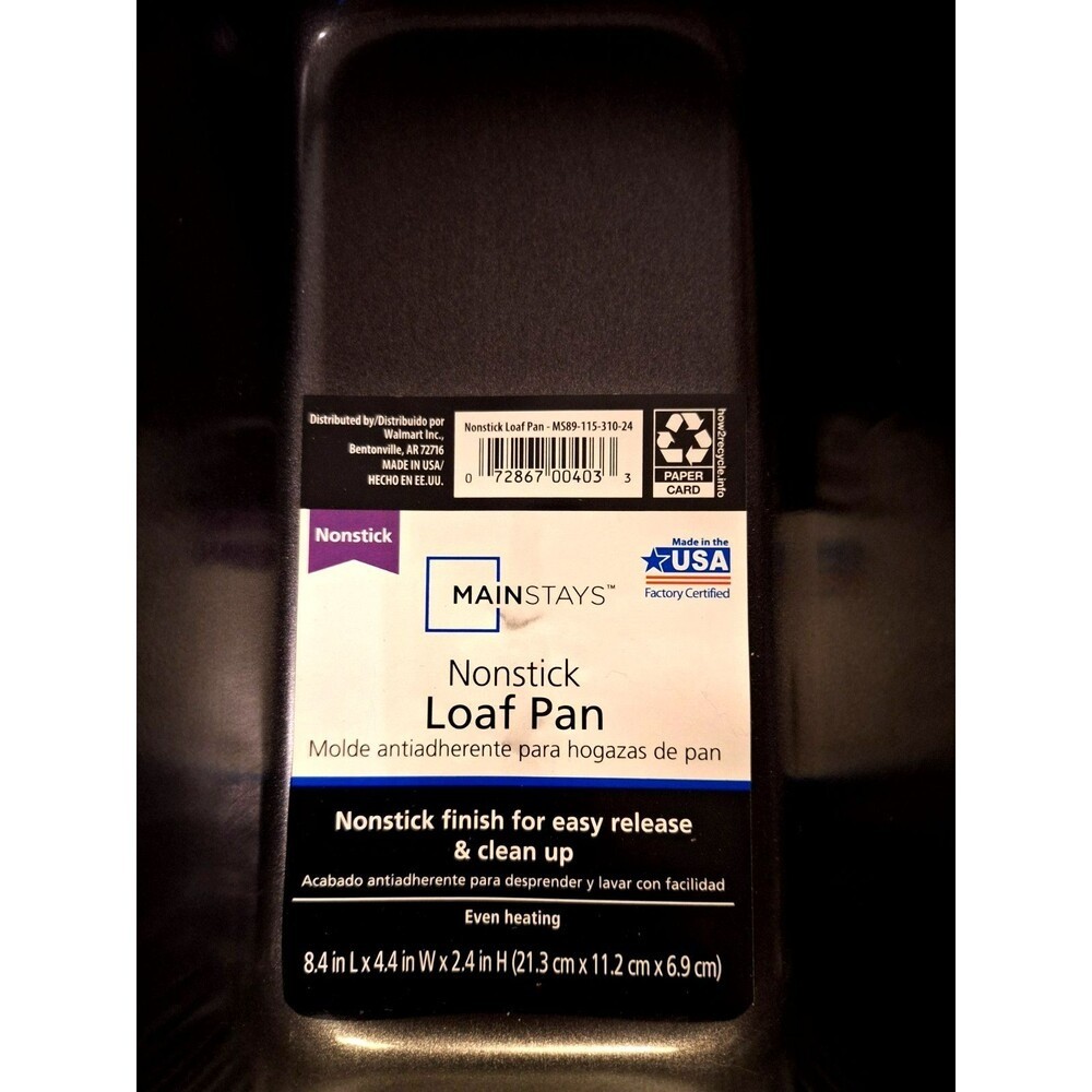 Mainstays Non-Stick Loaf Pan 2 Pans