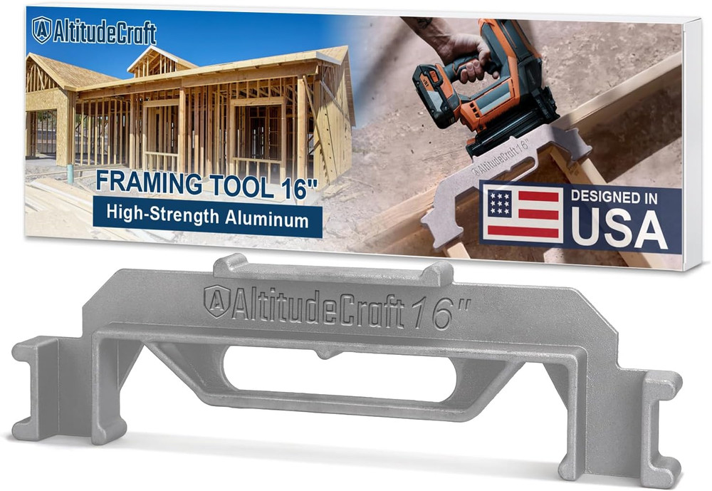 Framing Tools - 16″ Framing Stud Layout Tool, Stud Framing Jig for 16 Inch On-Ce