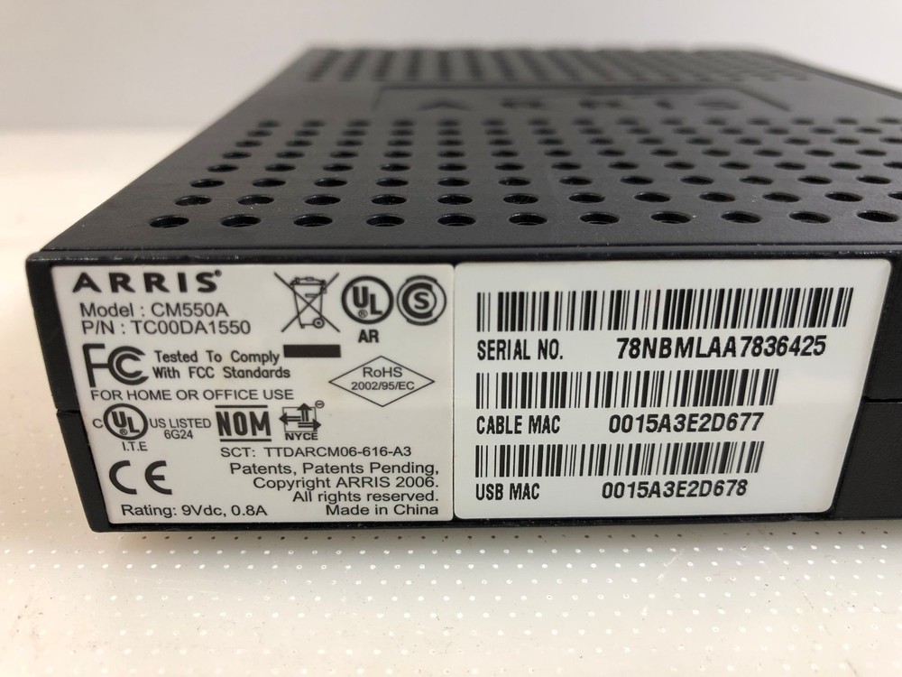Arris CM550 Modem