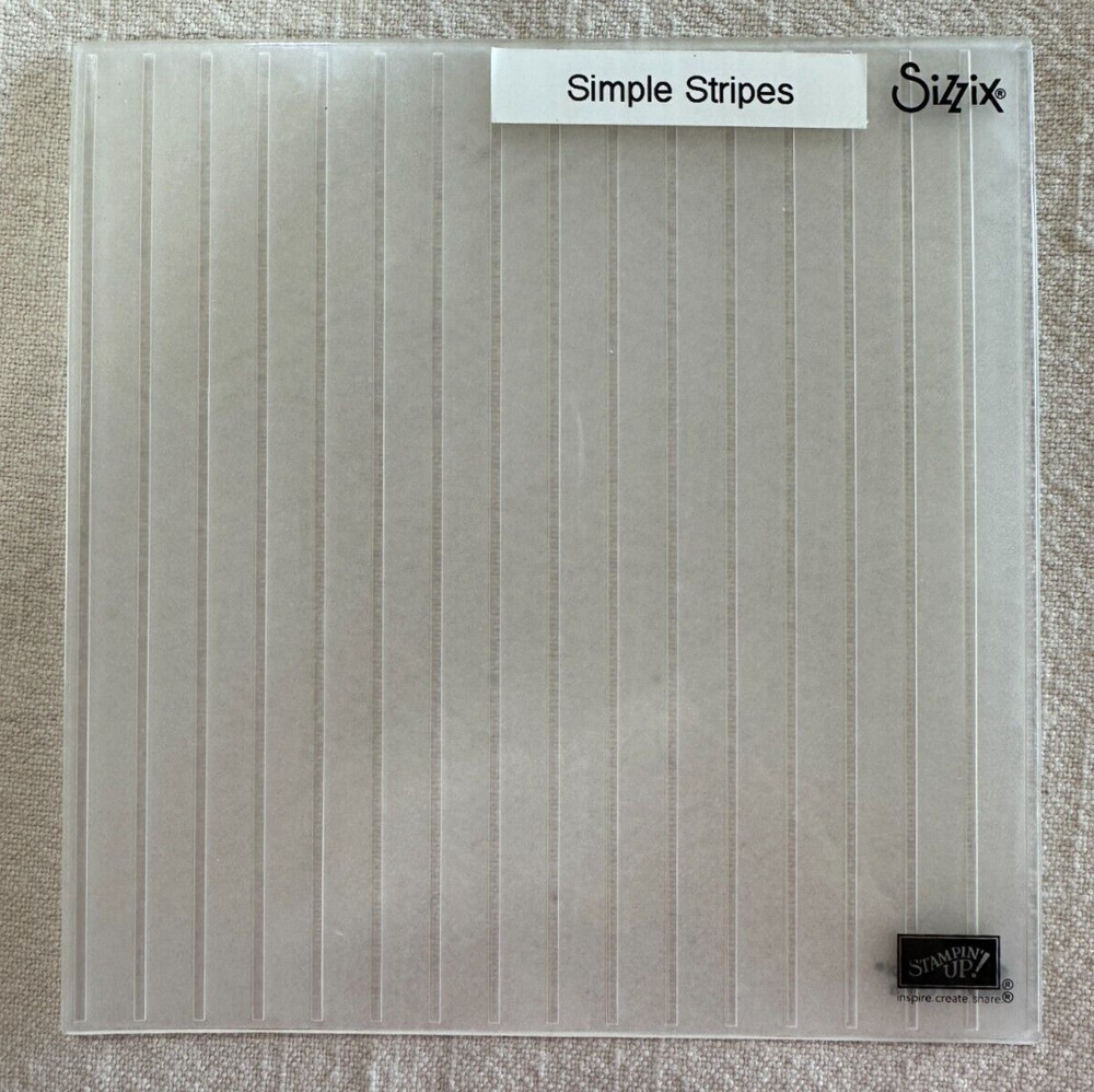 6x6" Simple Stripes Textured Impressions Embossing Folder