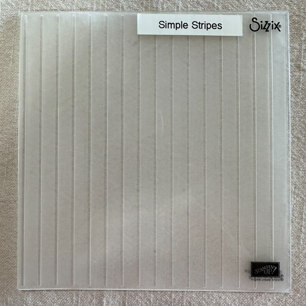 6x6" Simple Stripes Textured Impressions Embossing Folder