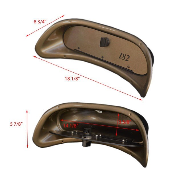 Rinker Boat Glove Box Panel 27023 | 182 Roman Bronze Non Locking