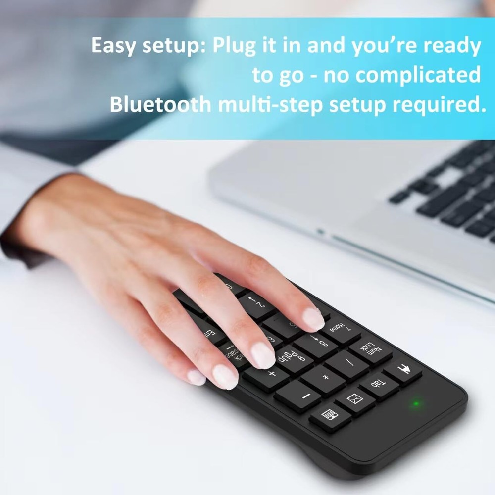 Wireless Number Pad with Battery Enhanced Efficiency with 23 Keys Numeric Key...