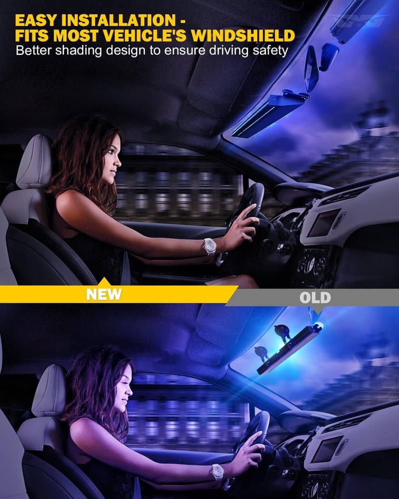 LUMENIX LED Emergency Dash Strobe Lights Bar w/Controller Windshield Visor Safet