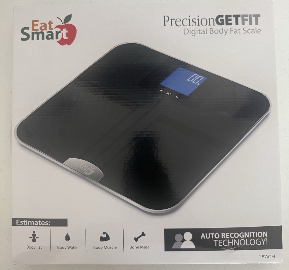 Eat Smart Digital Body Fat Scale with Auto Recognition Technology, Black