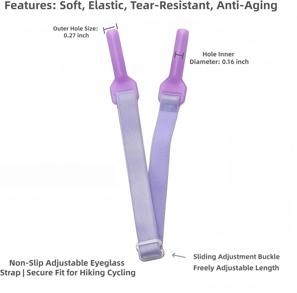 Adjustable Elastic Eyeglasses Strap Eyewear Retainers For Reading Glasses, Myopi