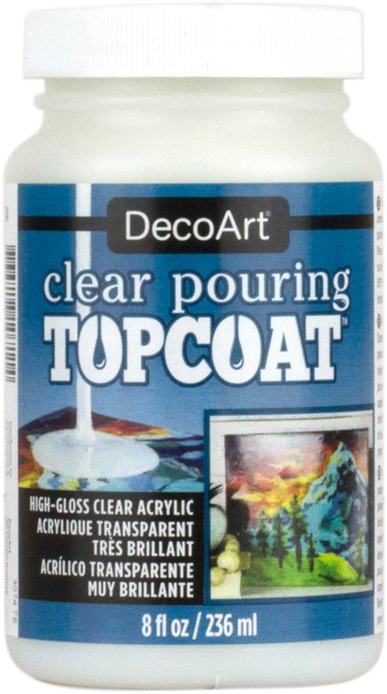 DecoArt Clear Pouring Topcoat-8oz - 4 Pack