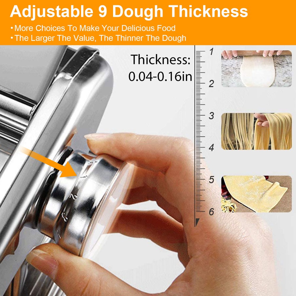 Pasta Maker Machine Adjustable Thickness Noodles Maker for Pasta, Spaghetti