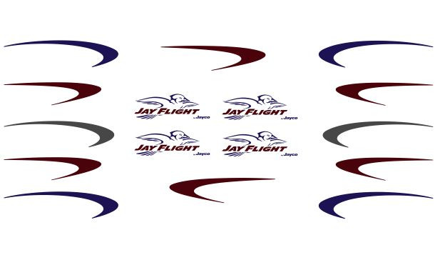 JAY FLIGHT RV JAYCO CAMPER WHEEL TRAILER DECALS STICKERS SET FULL 1A